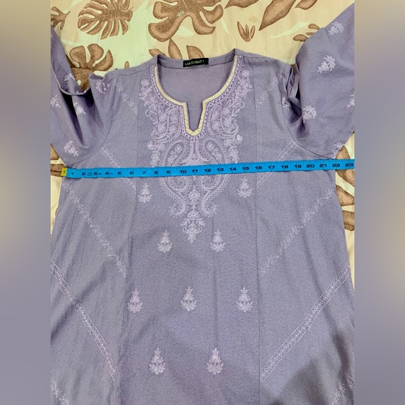 Purple Embroidered LIMELIGHT Shirt With Matching Shalwar - Picture 8 of 10
